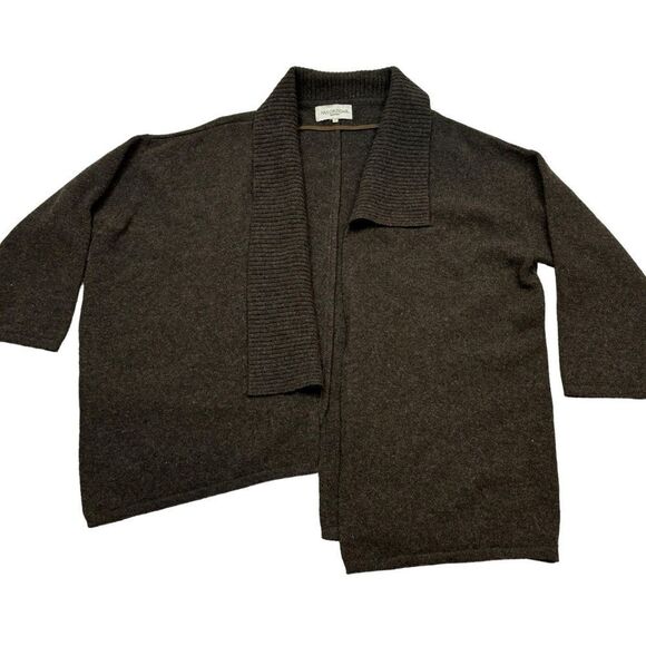 Women’s‎ Ivan Grundhal Brown Shetland Wool Asymmetrical Cardigan Sweater Medium - Picture 7 of 13